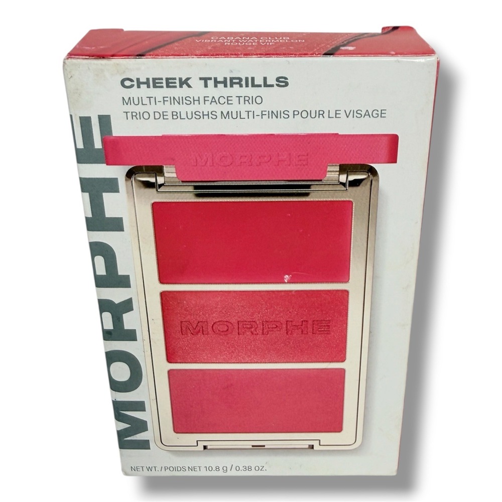 Morphe Cheek Thrills Multi-Finish Face Trio Cabana Club Watermelon Blush New